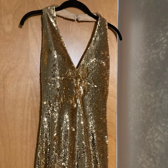 JVN by Jovani Gold Sequin Formal Dress - Picture 2 of 7